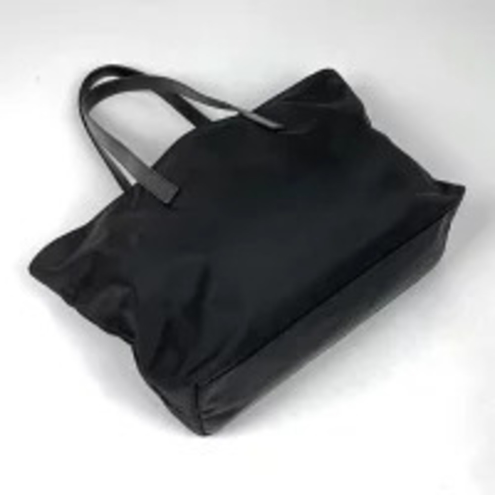 Prada Bag Nero Handbag Plate Tote Black